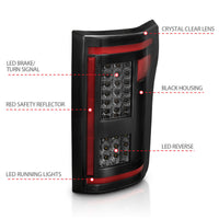 Thumbnail for ANZO 15-17 Ford F-150 LED Taillights - Smoke