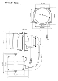 Thumbnail for Hella 90MM Bi-Xenon High/Low Beam Module Head Lamp
