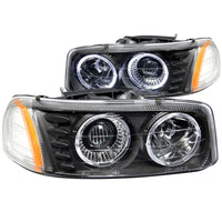 Thumbnail for ANZO 1999-2006 Gmc Sierra 1500 Projector Headlights w/ Halo Black