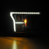 Thumbnail for AlphaRex 18-20 Ford F-150 (Req. Conv F150 w/Stock LED) LUXX LED Proj HL Blk Actv Lgt Seq Sig SB DRL