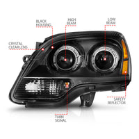 Thumbnail for Anzo 99-17 GMC Sierra/Denali Headlights Chrome Amber (w/C Light Bars)