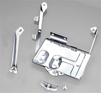 Thumbnail for Rugged Ridge 76-86 Jeep CJ Stainless Steel Battery Tray Kit