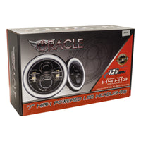 Thumbnail for Oracle 7in High Powered LED Headlights - Black Bezel - Green