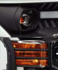 Thumbnail for AlphaRex 15-17 Ford F-150 PRO-Series Projector Headlights Plank Style Black w/Activ Light/Seq Signal