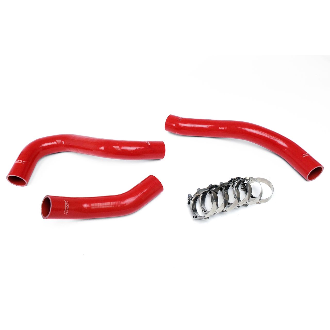 HPS Red Reinforced Silicone Radiator Hose Kit Coolant for Ford 08-10 F250 Superduty Powerstroke 6.4L Diesel