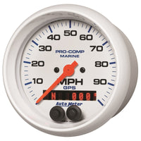 Thumbnail for Autometer Gauge GPS Speedometer 3-3/8in 100 MPH Marine White Gauge