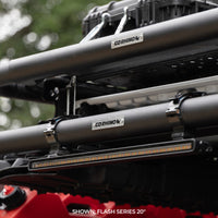 Thumbnail for Go Rhino Xplor Flash Series Sgl Multi Function LED Light Bar (Track Mount) 10in. - Blk