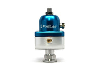 Thumbnail for Fuelab 555 High Pressure Adjustable FPR Blocking 25-65 PSI (1) -8AN In (2) -8AN Out - Blue