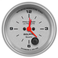 Thumbnail for Autometer Ultra-Lite 66.7mm 12V Short Sweep Electronic Clock