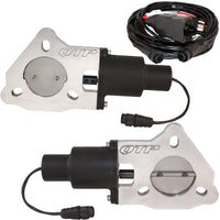 Thumbnail for QTP 2.25in Bolt-On QTEC Dual Electric Cutout Valves - Pair