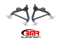 Thumbnail for BMR 79-93 Mustang Lower A-Arms (Coilover Only) w/ Adj. Rod End Tall Ball Joint - Black Hammertone