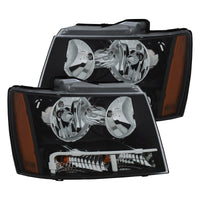 Thumbnail for ANZO 2007-2014 Chevrolet Tahoe/Suburban Crystal Headlights Black