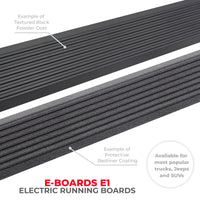 Thumbnail for Go Rhino 22-23 Toyota Tundra Double Cab 4dr E-BOARD E1 Electric Running Board Kit - Bedliner Coating