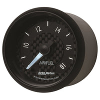 Thumbnail for Autometer GT Series 52mm Full Sweep Electronic 8:1-18:1 AFR Wideband Air/Fuel Ratio Analog