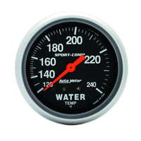 Thumbnail for Autometer Sport-Comp 2 5/8in 120-240 F Mechanical Water Temp Gauge
