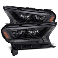 Thumbnail for AlphaRex 2019+ Ford Ranger PRO-Series Proj Headlights Plank Style Alpha Black w/Seq Signal/DRL