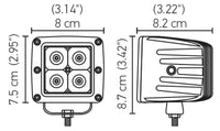 Thumbnail for Hella HVF Cube 4 LED Off Road Kit - 3.1in 12W Flood Beam