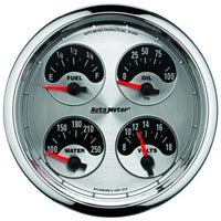 Thumbnail for Autometer American Muscle SSE 100PSI/100-250 Deg F/8-18 Volt Oil Press/Water Temp/Volt/Fuel Gauge