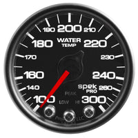 Thumbnail for Autometer Spek-Pro Gauge Water Temp 2 1/16in 300f Stepper Motor W/Peak & Warn Blk/Blk