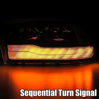 Thumbnail for AlphaRex 09-18 Dodge Ram 1500 PRO-Series Projector Headlights Plank Style Alpha Blk w/Seq Signal/DRL