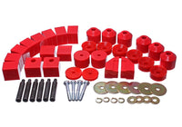 Thumbnail for Energy Suspension 86-95 Suzuki Samurai Red 1in Lift Body Mount Set