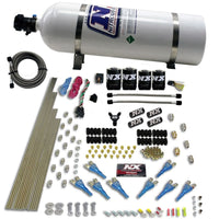 Thumbnail for Nitrous Express 8 Cyl Shark Direct Port 4 Solenoids Nitrous Kit (200-600HP) w/15lb Bottle