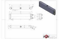 Thumbnail for CSF Universal Dual-Pass Internal/External Oil Cooler - 22.0in L x 5.0in H x 2.25in W