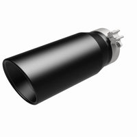 Thumbnail for MagnaFlow Tip Stainless Black Coated Single Double Round Single Outlet 5in Dia 4in Inlet 13in L