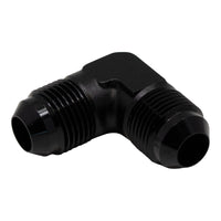 Thumbnail for DeatschWerks 8AN Male Flare to 8AN Male Flare 90-Degree Fitting - Anodized Matte Black