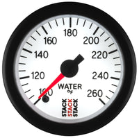Thumbnail for Autometer Stack 52mm 100-260 Deg F 1/8in NPTF Male Pro Stepper Motor Water Temp Gauge - White