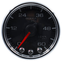Thumbnail for Autometer Spek-Pro Gauge Boost 2 1/16in 60psi Stepper Motor W/Peak & Warn Blk/Chrm