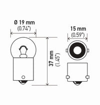 Thumbnail for Hella Bulb 5007 12V 5W Ba15S B6 (2)