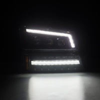 Thumbnail for AlphaRex 03-06 Chevy Silverado 1500/2500HD/3500HD/Avalanche Alpha-Black NOVA LED Proj Headlights