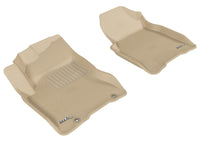 Thumbnail for 3D MAXpider 2008-2013 Nissan Rogue Kagu 1st Row Floormat - Tan