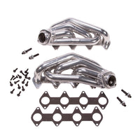 Thumbnail for 2005-2010 MUSTANG GT 1-5/8 SHORTY TUNED LENGTH HEADERS (POLISHED SILVER CERAMIC)