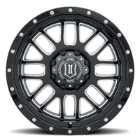 Thumbnail for ICON Alpha 20x9 8x180 12mm Offset 5.5in BS Gloss Black Milled Spokes Wheel
