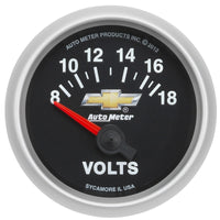 Thumbnail for AutoMeter Gauge Voltmeter 2-1/16in. 18V Electric Chevy Gold Bowtie