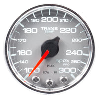 Thumbnail for Autometer Spek-Pro Gauge Trans Temp 2 1/16in 300f Stepper Motor W/Peak & Warn Slvr/Chrm