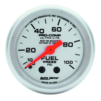 Thumbnail for Autometer Ultra-Lite 52mm 0-100 PSI Mechanical Fuel Pressure Gauge