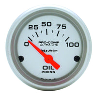Thumbnail for Autometer Ultra-Lite 52mm 0-100 PSI Electronic Oil Pressure Gauge