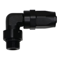 Thumbnail for DeatschWerks 8AN ORB Female Swivel 90-Degree Hose End CPE - Anodized Matte Black