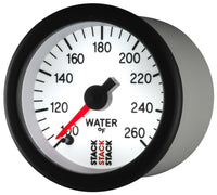 Thumbnail for Autometer Stack 52mm 100-260 Deg F 1/8in NPTF Male Pro Stepper Motor Water Temp Gauge - White