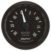Thumbnail for Autometer GT Series 52mm Mechanicl 30 In Hg/20 psi Vacuum/Boost Gauge