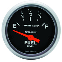 Thumbnail for Autometer 2-1/16in 0 OHM E to 30 OHM F Electric Sport-Comp Fuel Level Gauge
