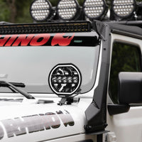 Thumbnail for Go Rhino Xplor Blackout Series Maxline LED Hi/Low Beam w/Multi DRL (Surface Mount) 7in. - Blk