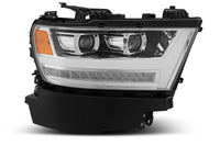 Thumbnail for AlphaRex 19-20 Ram 1500HD PRO-Series Proj Headlight Plnk Styl Chrm w/Activ Light/Seq Signal/Plnk DRL