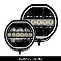 Thumbnail for Go Rhino Xplor Blackout Series Maxline LED Hi/Low Beam w/Multi DRL (Surface Mount) 7in. - Blk