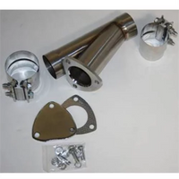 Thumbnail for Granatelli 2.25in Stainless Steel Manual Exhaust Cutout Kit w/Slip Fit/Band Clamp
