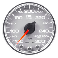 Thumbnail for Autometer Spek-Pro Gauge Oil Temp 2 1/16in 300f Stepper Motor W/Peak & Warn Slvr/Chrm