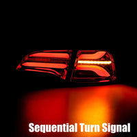 Thumbnail for AlphaRex 20-22 Tesla Model Y PRO-Series LED Tail Lights Red Smoke w/Seq Sig